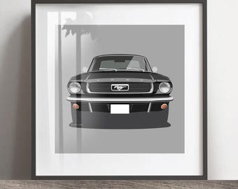 mustang Kunstwerk Druck, Dekoration, Rahmen nicht inbegriffen, Weihnachtsgeschenk, Wand Kunst Druck, Geburtstag Geschenkidee. Valentinstag Geschenk