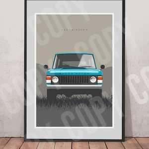 Range Rover Mk1 artwork print, Add reg & colour, Frame not included, Christmas gift, birthdays, Husband gift idea, Valentine gift.