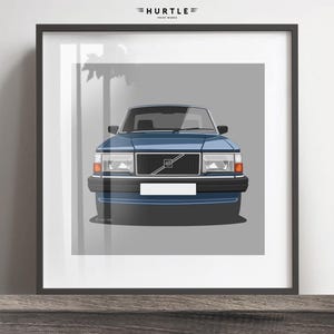 Volvo 245 , 240 artwork print, Add reg & colour, Frame not included, wall print, christmas gift, birthdays, Husband gift idea.