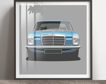 Mercedes Benz 280 CL, Add reg & colour, Frame not included, Classic 1970s Mercedes gift