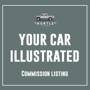 classic car artwork COMMISSION, Your car illustrated,