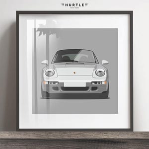 Impression d&#39;oeuvres d&#39;art Porsche 993 C4S, Ajoutez des motifs et de la couleur, Cadre non inclus, Impression murale, Cadeau de Noël, Anniversaires, Idée cadeau mari