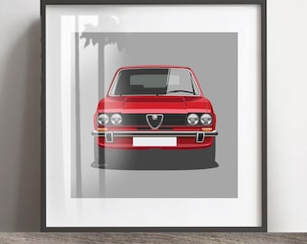 ALFA ROMEO ALFASUD Ti Kunstwerk Druck, Geschenkidee Geburtstag, Geschenk für Ihn, Muttertag Geschenkidee, Geburtstagsgeschenk