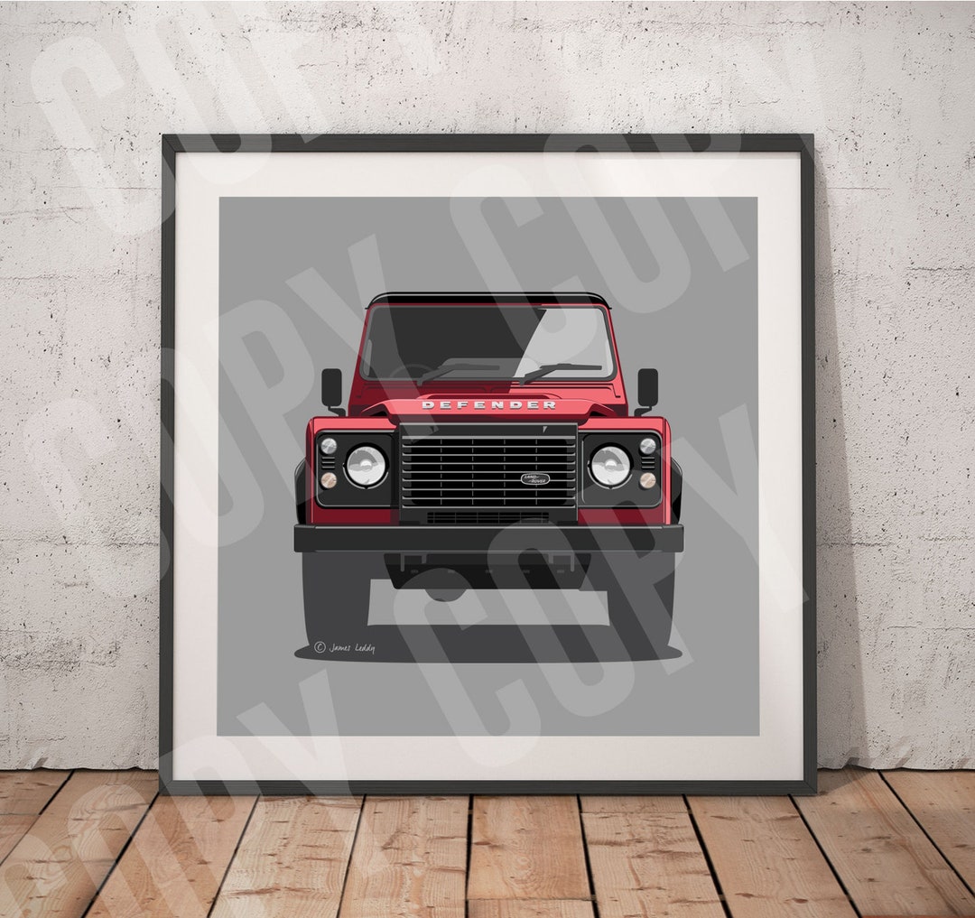 Land Rover Defender Artwork Print, Add Reg & Colour, Frame Not Included ...