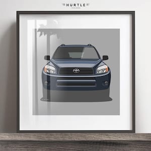 Toyota RAV 4 artwork print, Add reg & colour, Frame not included, wall print, christmas gift, birthdays, Husband gift idea