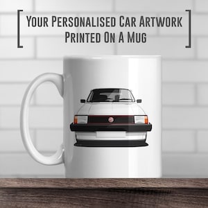 MG Metro Coffee Mug, Add colour and reg, print, Classic car gift, Fathers day gift, Classic Car Artwork, Birthday present idea, Metro gift