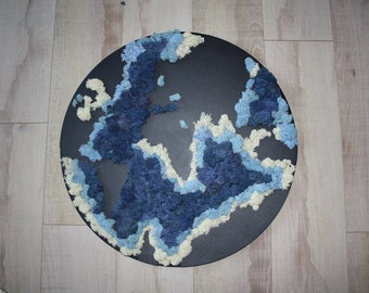 muur mos decor, wandkleden, home live decor, bewaard mos, wereldkaart mos, globe mos, kaart decoraties, kunst decoratie, mos, handgemaakt