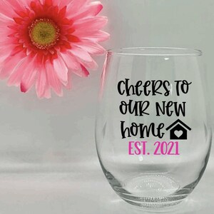 New Home Owner Gift Stemless Wine Glass House Warming Gift Official Homeowner Real Estate Client Gift Closing Gift New Home Gift Wine Glass