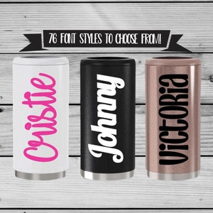 Personalized Skinny Can Cooler For Seltzer Slim Can Cooler Grad Gift Slim White Claw Holder Bridesmaid Gift Bachelorette Party Custom Cups