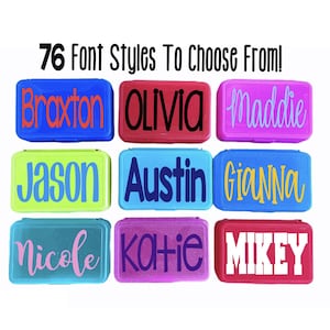 Personalized Pencil Box School Supplies Plastic School Box Crayon Box Plastic Pencil Box Kids Pencil Box Girls Pencil Box Boys Pencil Boxes
