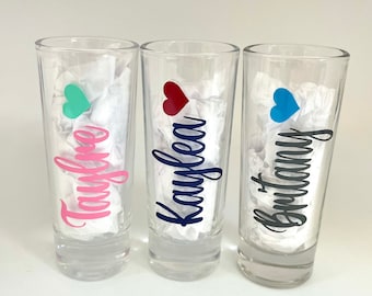 Gafas de chupito personalizadas Gafas de chupito personalizadas Gafas de chupito de fiesta nupcial Regalos de dama de honor Favores de fiesta Gafas de chupito altas de boda Regalos de novia
