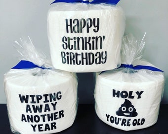 Birthday Gag Gift Toilet Paper Roll Funny Bathroom Signs Toilet Paper Holder Gag Gift For Men Gift For Him Boyfriend Gift Bathroom Decor TP