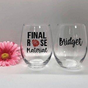The Bachelor Wine Glass Mondays Are The For The Bachelor Stemless Wine Glass Funny Bachelor Wine Glass ABC Bachelor Glass Viewing Party Cups