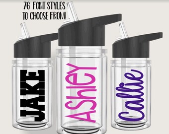 Kids Water Bottle Personalized Water Bottle Childrens Water Bottle Kids Cup Kids Tumblers Kids Gift For Kids Back To School Kids Tumbler Cup