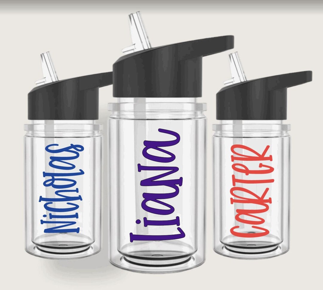 Personalized Kids Water Bottles - Kids Water Bottle With Straw - Custom ...