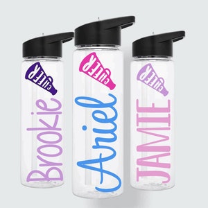 Cheerleading Gift Cheer Bottle Cheerleader Gift Personalized Bottle Custom Water Bottle Customized Cheer Team Gifts Tumbler With Straws