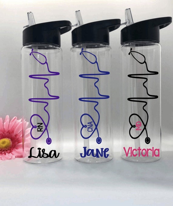Nurse Water Bottle 24 Oz Personalized Nurse Gift Personalized Cup Nurse  Appreciation Tumbler Nurse Cup Nurse Water Bottle With Straws - Etsy