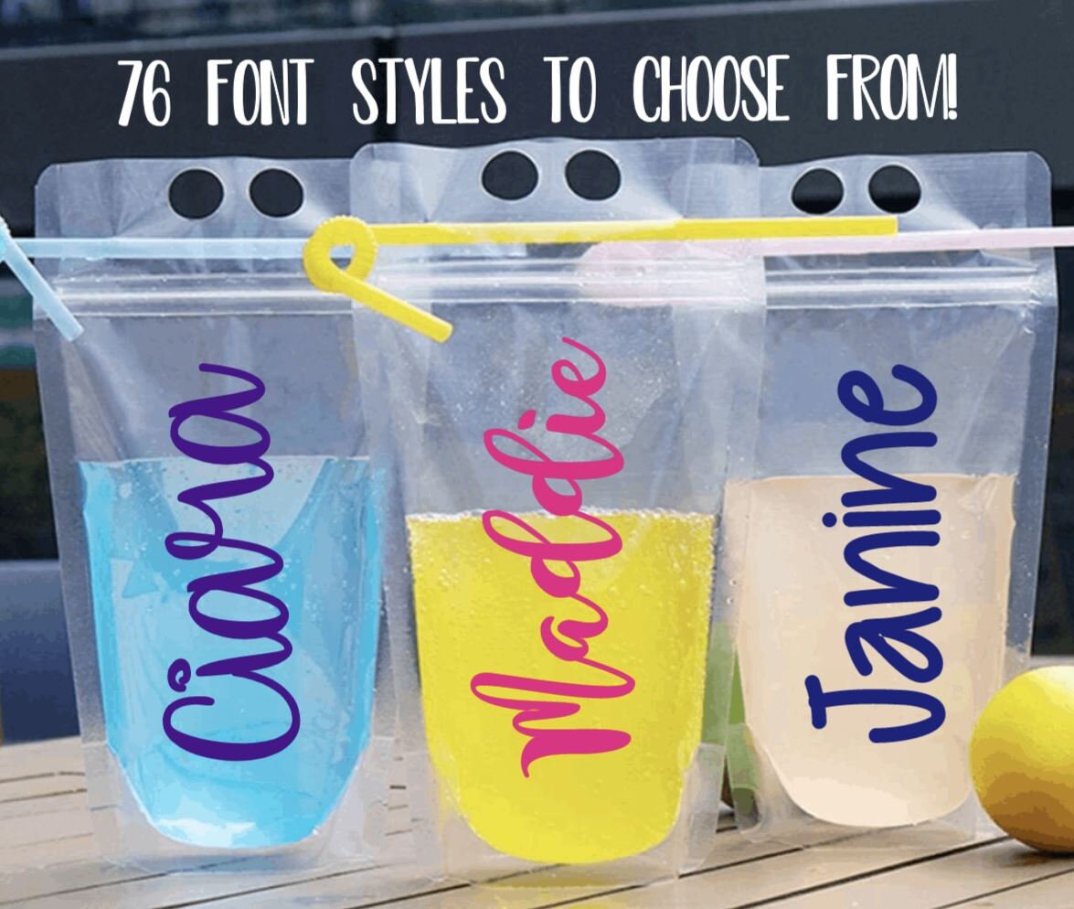 Adult Drink Pouches Personalized Adult Beverage Pouch Girls Trip Beac…