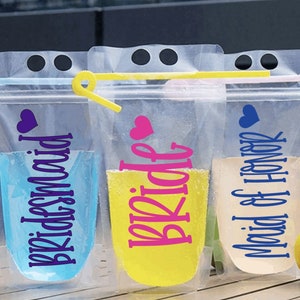 Personalized Adult Beverage Pouches Adult Drink Pouches Girls Trip Beach Drinking Glasses Pool Party Favors Booze Bags Drinks On The Beach