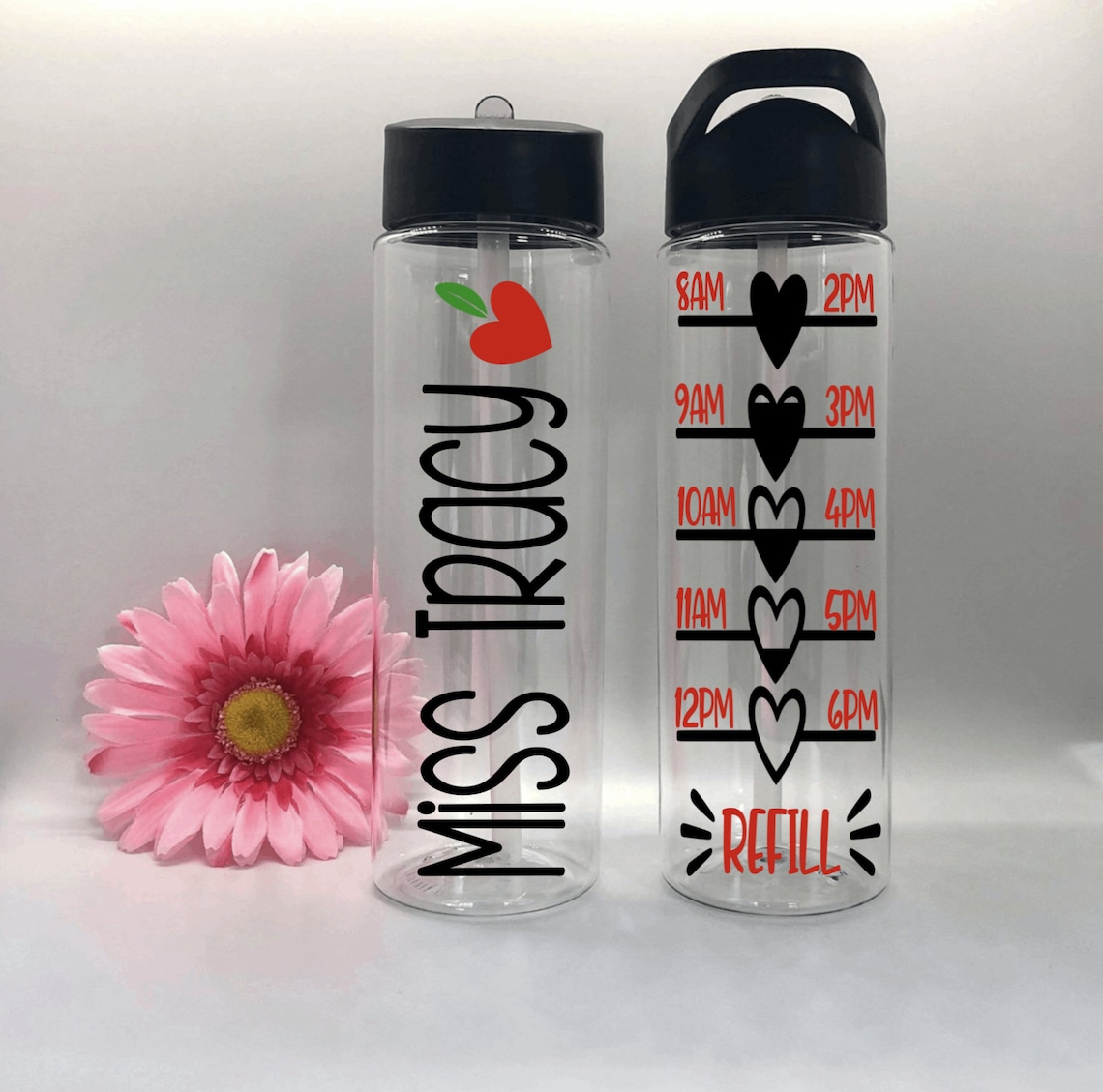 Custom Teacher Gift Teacher Water Bottle Personalized Teacher Etsy