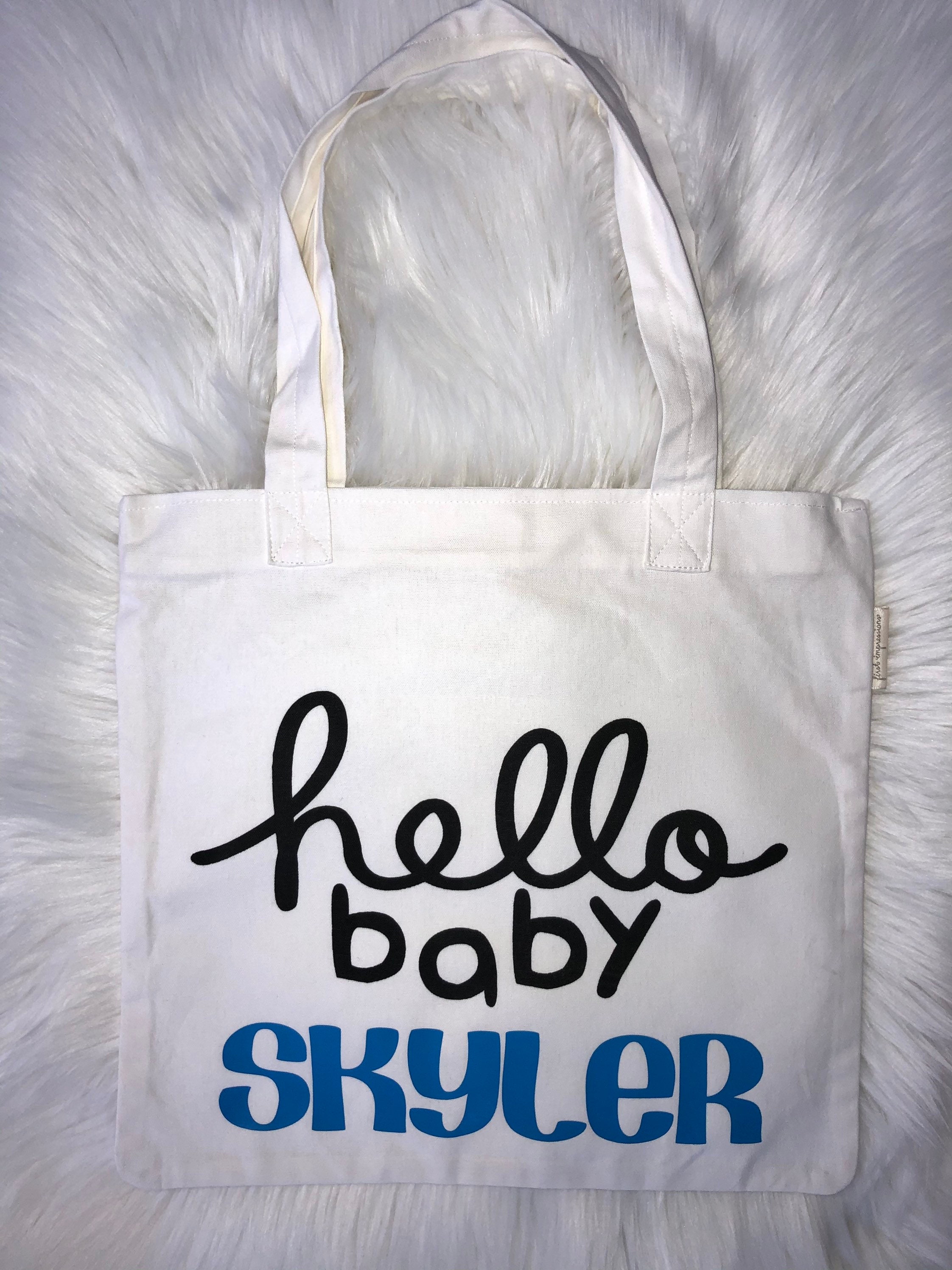 Personalized Baby Gift Tote Bag Baby Shower Gift Baby Girl Etsy