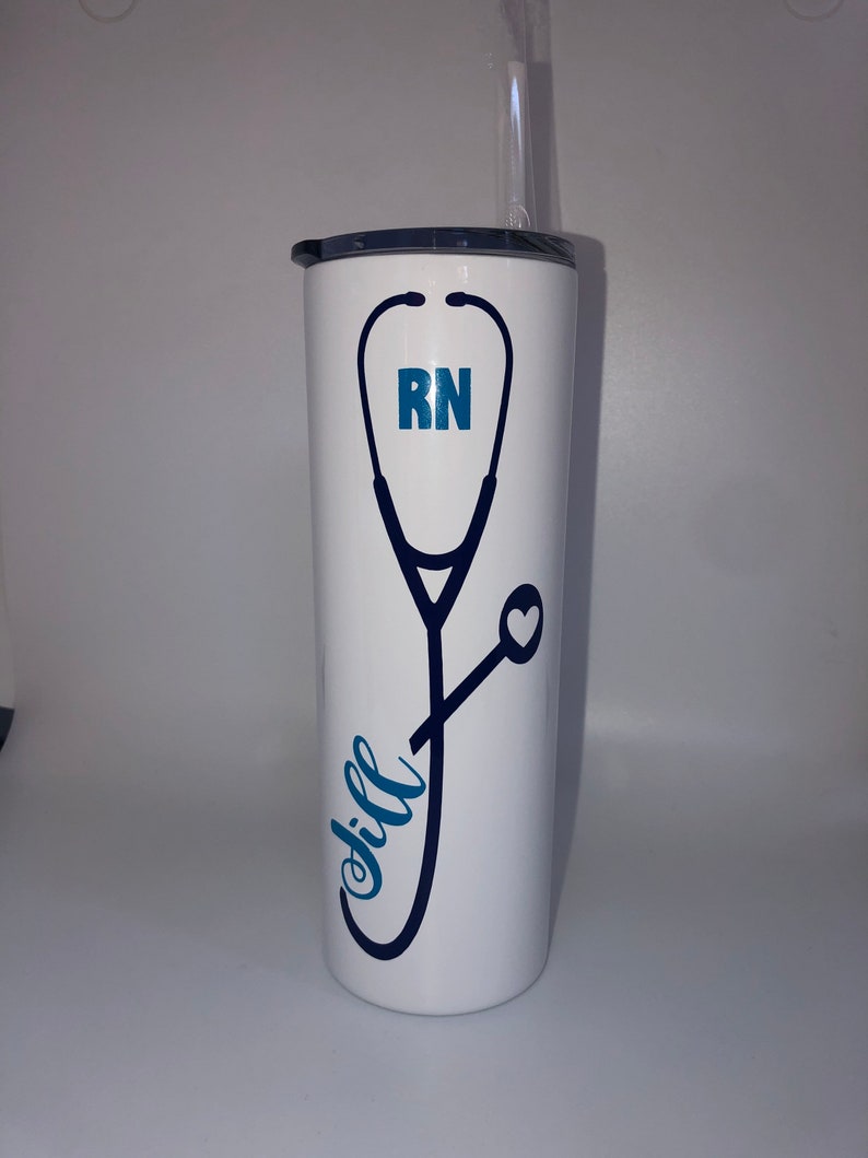 Nurse Stethoscope Stainless Steel Tumbler 20 Oz Personalized Etsy