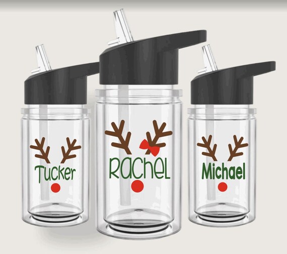 Reindeer Kids Cups / Christmas Kids Cups / Personalized Christmas Cups /  Reindeer Tumbler / Kids Christmas Tumbler / Reindeer Mug / Kids Cup
