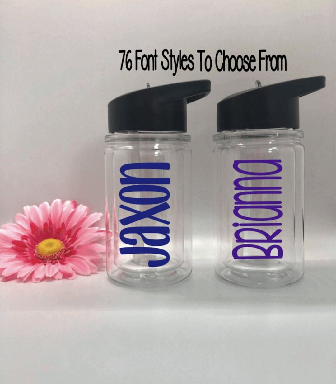 Personalized Water Bottle With Straw for Kids Personalized Kids Cup ...