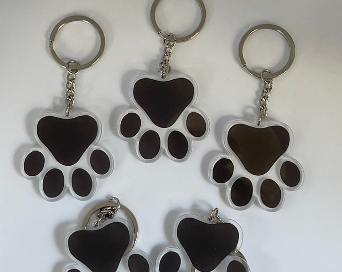DIY Paw Print Keychains Blank Acrylic Keychains Dog Mom Gift Dog Mom Keychain Dog Keychains Pet