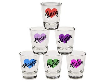 Vasos de chupito personalizados Vasos de chupito personalizados Vasos de chupito para fiesta nupcial Regalos para dama de honor Recuerdos de fiesta Copa de dama de honor Vaso de chupito para mejores amigas