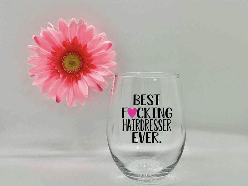 Hairdresser Wine Glass Best Hairdresser Gift Personalized Hairdresser Glass Hairdresser Stylist Wine Glass Stylist Gift Hair Stylist Cup