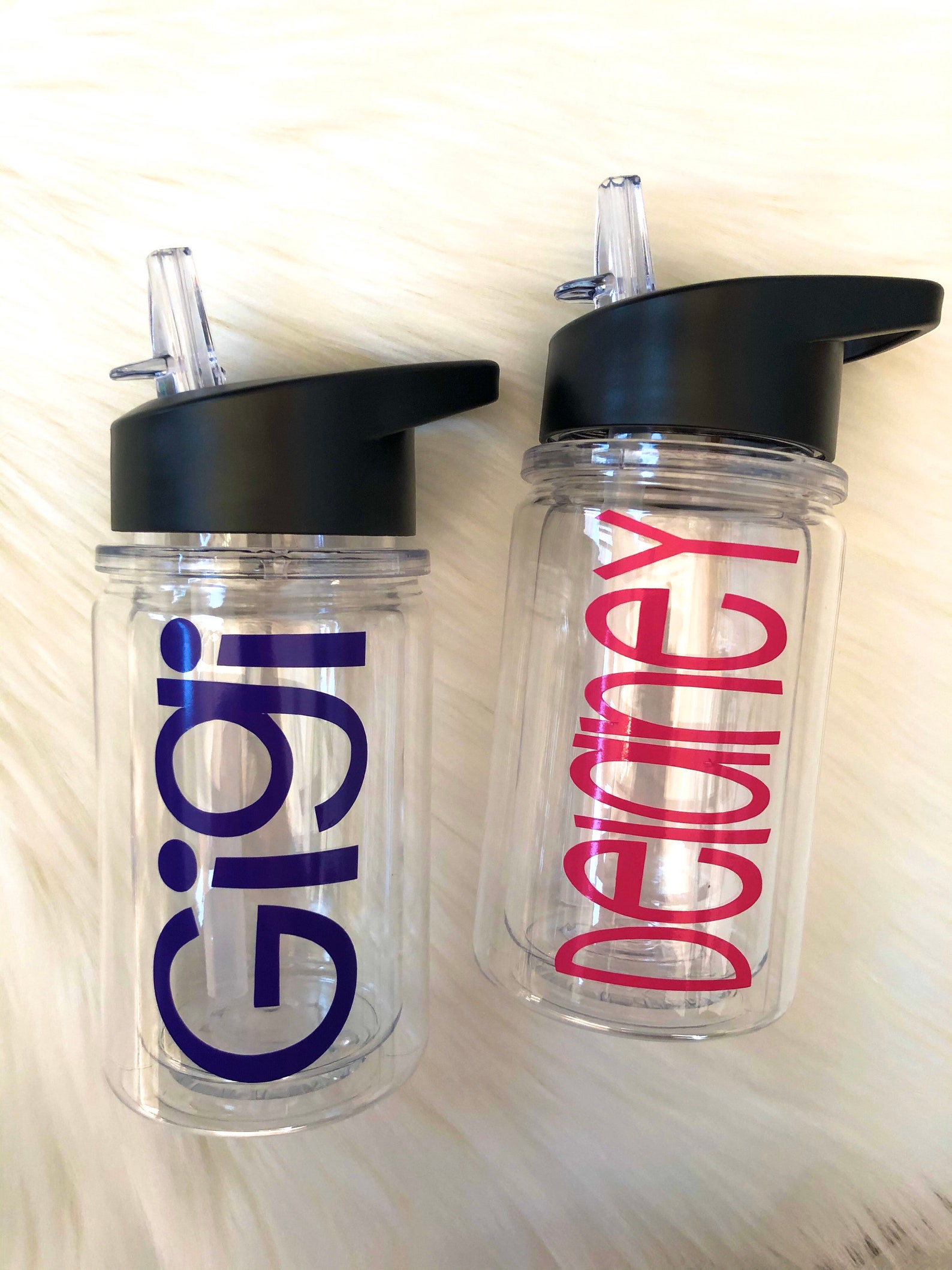 Personalized Water Bottle With Straw for Kids Personalized Kids Cup ...