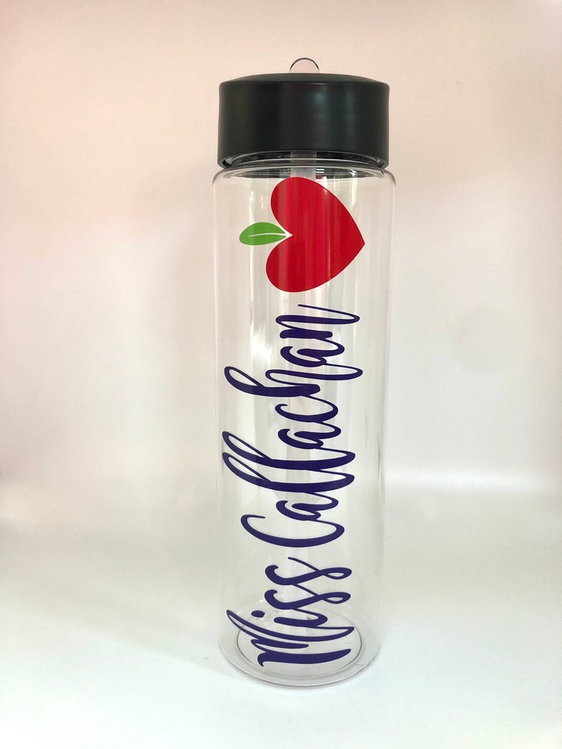 Custom Teacher Gift Teacher Water Bottle Personalized Teacher Etsy