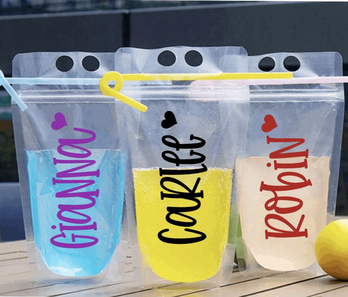 Personalized Adult Beverage Pouches Adult Drink Pouches Girls Etsy