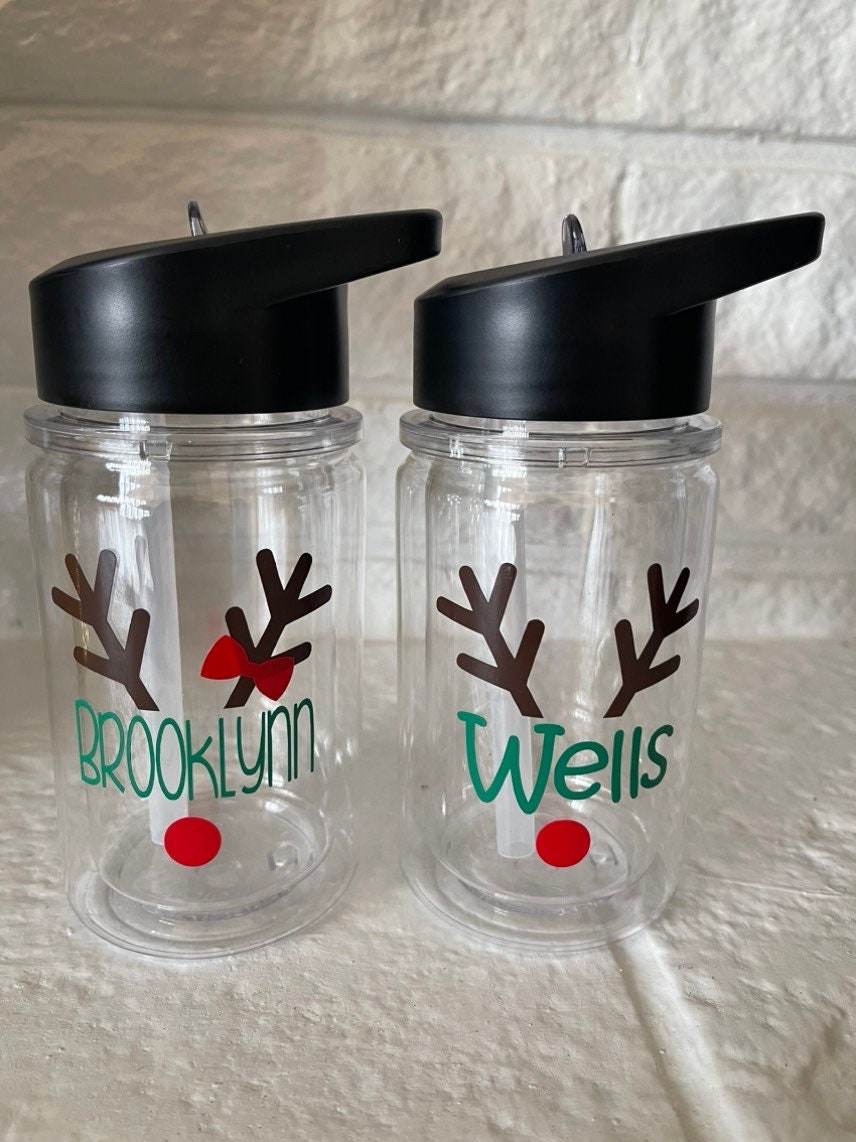 Reindeer Kids Cup / Christmas Cups / Personalized Christmas Cups / Reindeer  Tumbler / Kids Christmas Tumbler / Reindeer Mug /Kids Cup w/ Lid