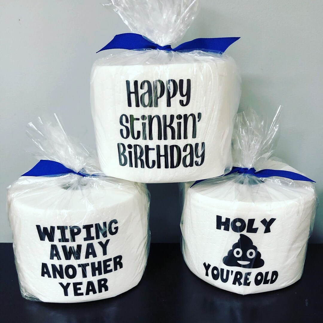 Birthday Gag Gift Toilet Paper Roll Funny Bathroom Signs Toilet Paper