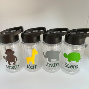 Safari Theme Water Bottle Kids Personalized Safari Cup Jungle Animals ...