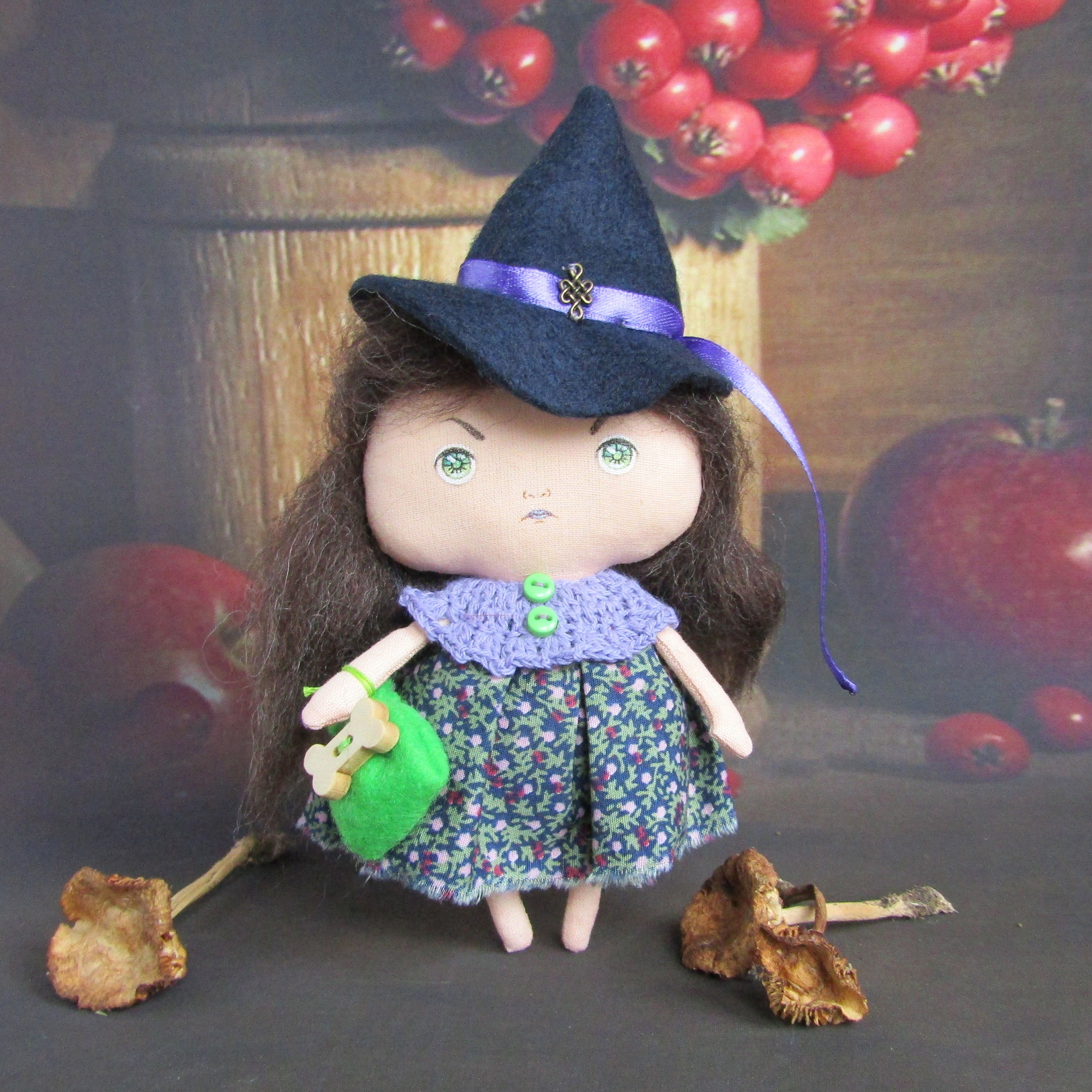 Wicked witch doll plush Evil witch gothic art doll gift for Etsy