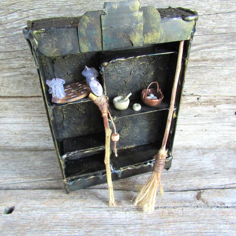 SET dollhouse miniature witch and wizard doll accessories Etsy