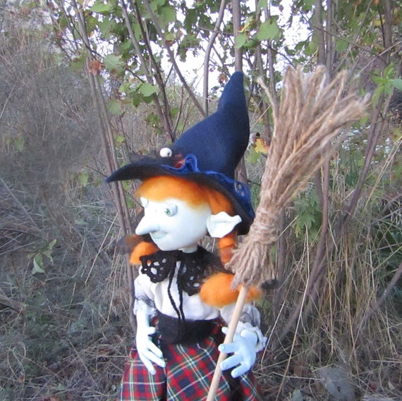 Ornaments Accents Home Décor Kitchen Witch Doll In Hat Halloween Decoration Dolls Whimsical Gothic Home Decor Horror Plush Toy Halloween Ornaments Gift Cute Little Doll
