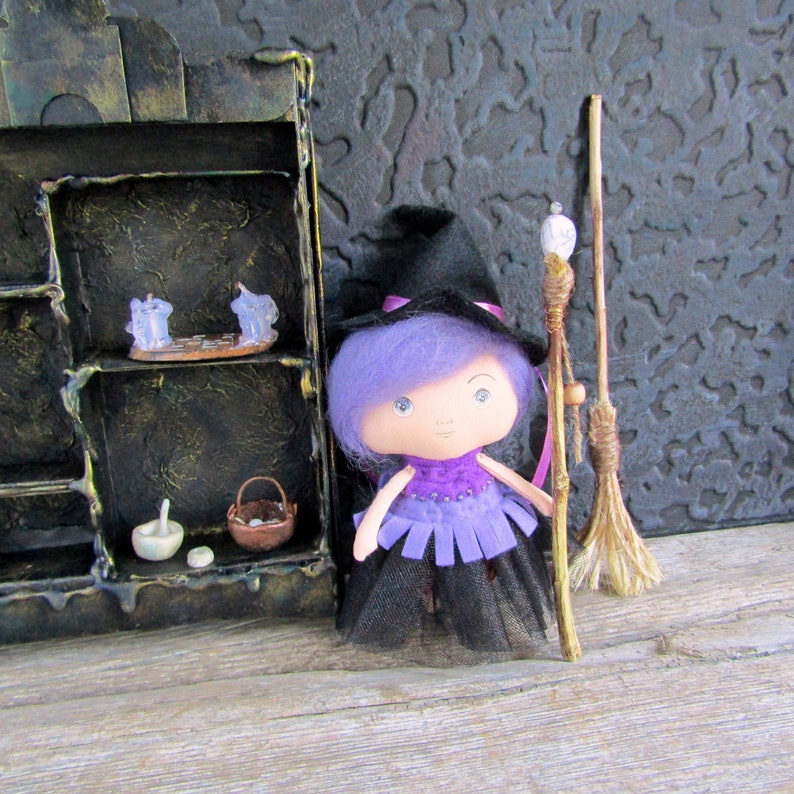 SET dollhouse miniature witch and wizard doll accessories Etsy
