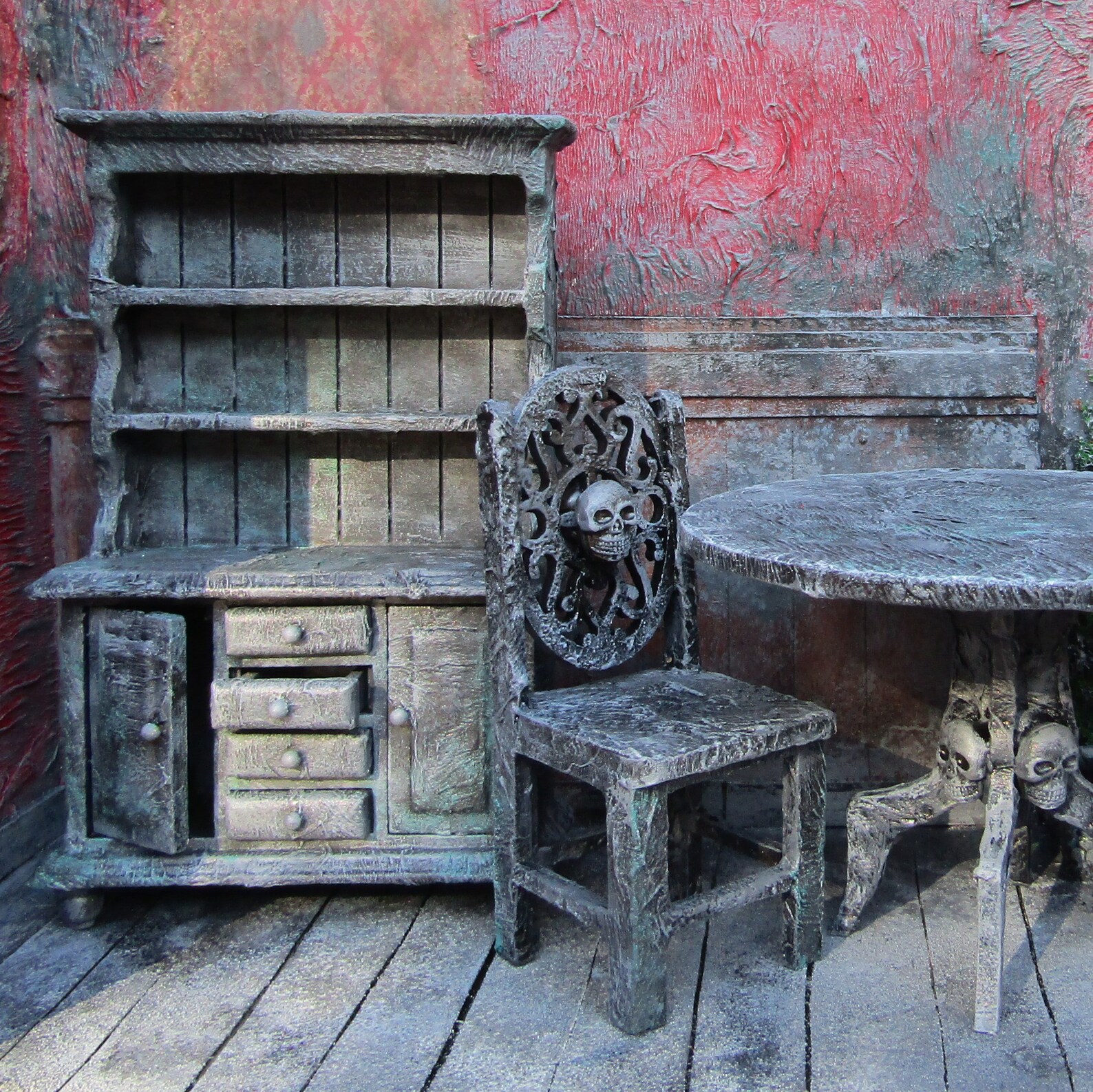 Miniature witch Old dollhouse Fairy shelf furniture Etsy