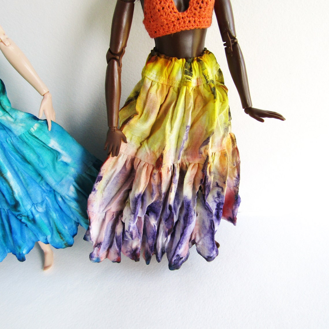 Barbie doll clothes Handmade tie dye long skirt top Made to Etsy