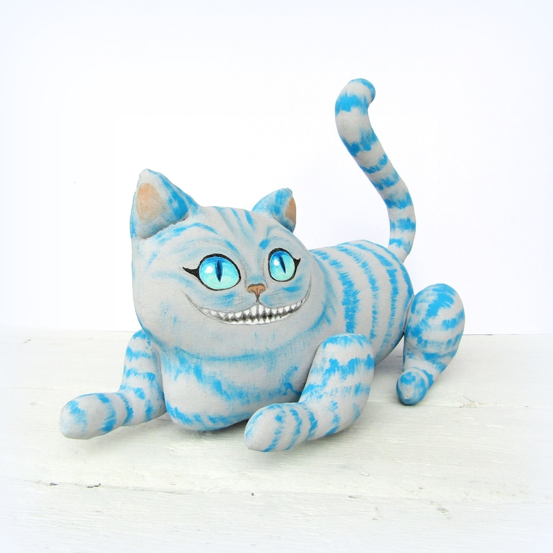 Cheshire Cat toy home decor Ooak art doll animal Sculpture Etsy
