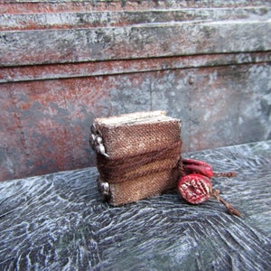 Miniature book for witch dollhouse 1:12 scale Notebook mini aged books Magic miniatures witch dollhouse roombox Wicca altar image 10