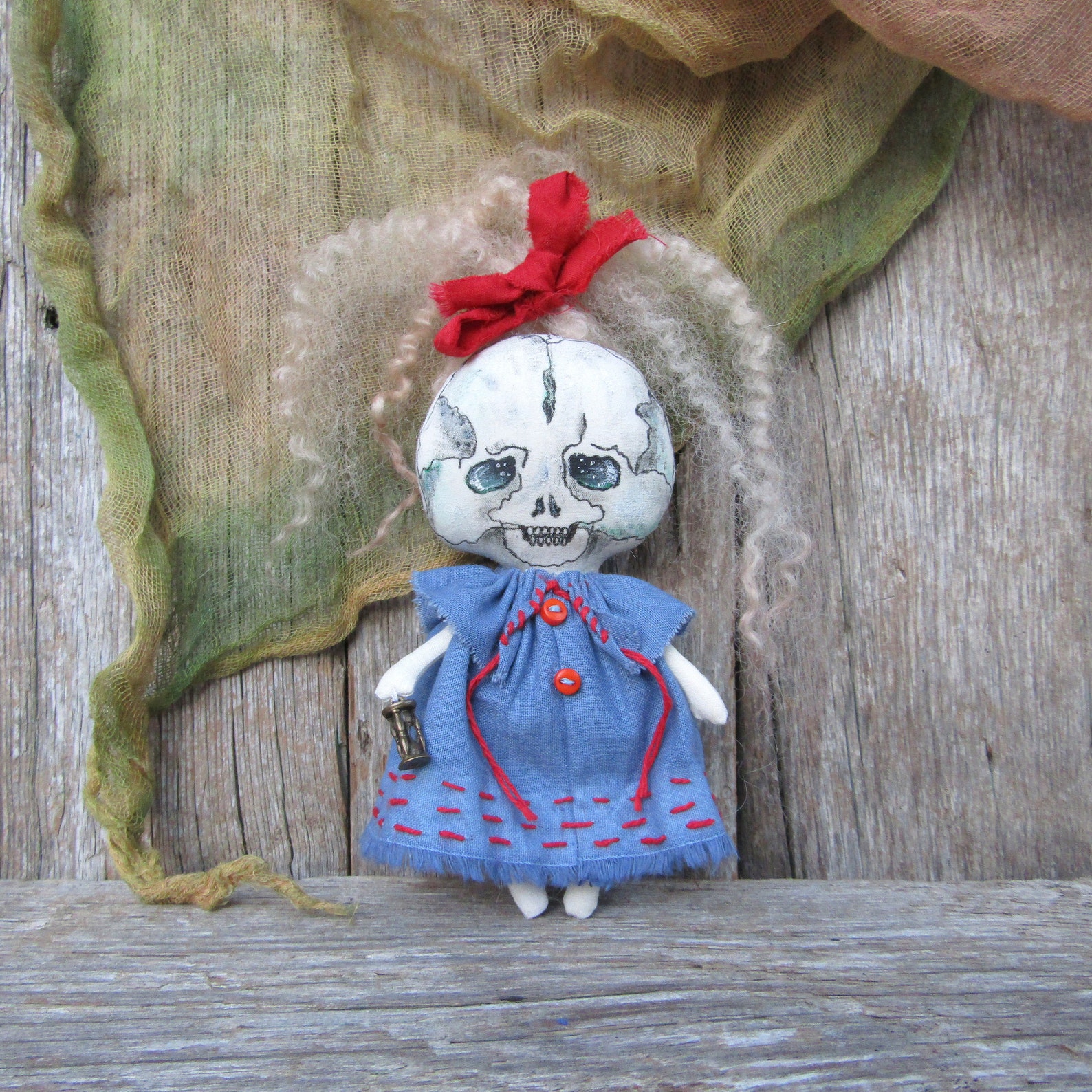 Stuffed small skeleton doll Sugar skull gifts for goth girl Etsy