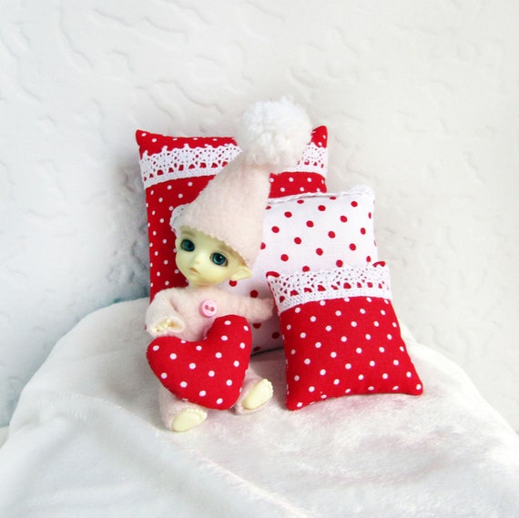 Pillows For Doll Beds And Cribs Miniature Bedding Mini Cushion Etsy