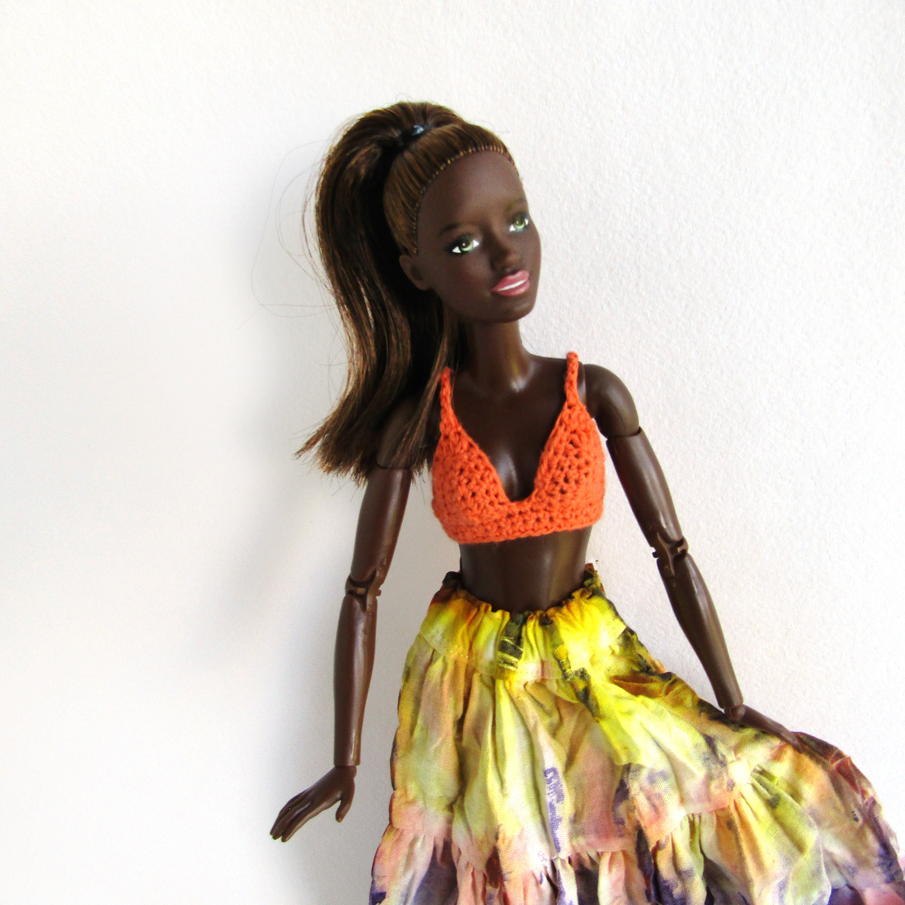 Barbie doll clothes Handmade tie dye long skirt top Made to Etsy