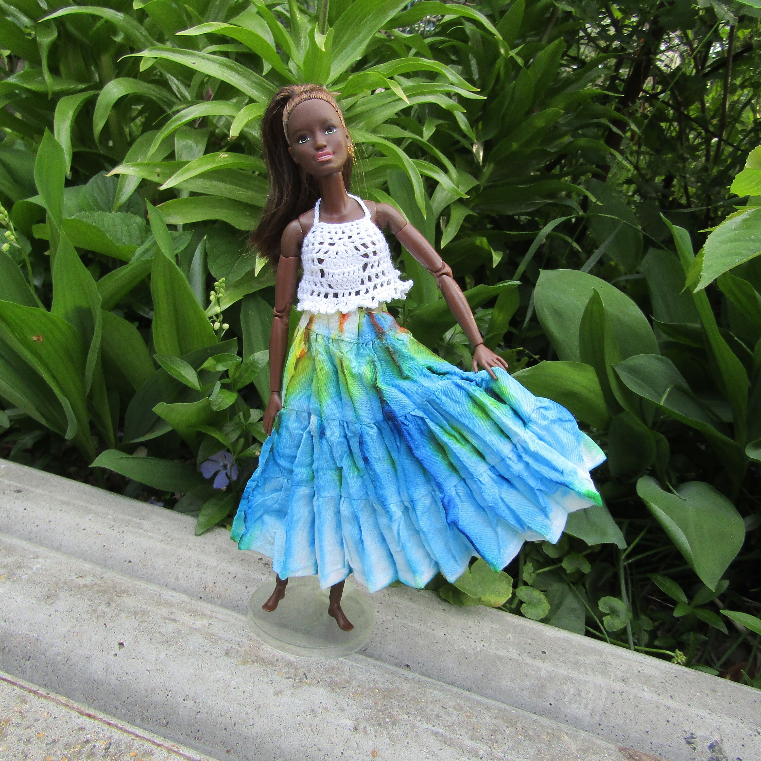 Handmade Barbie doll clothes tie dye skirt Made to move 1/6 Etsy