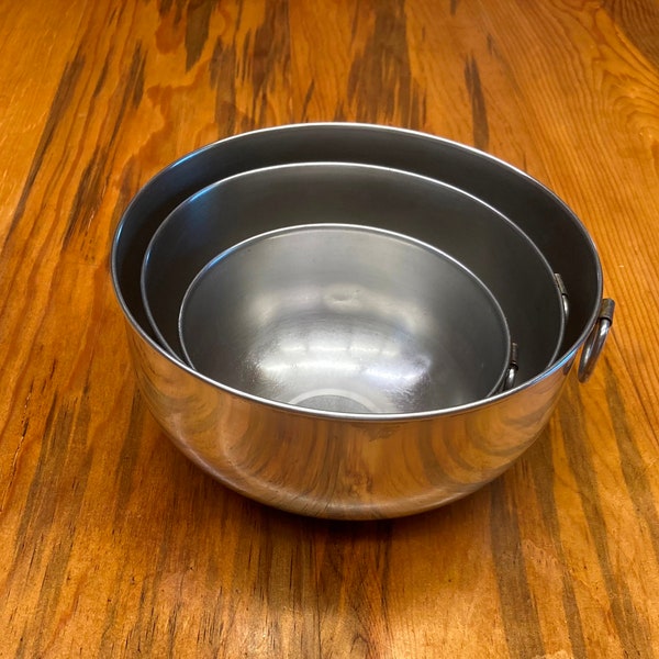 Revere Ware 3 Mixing Bowls
